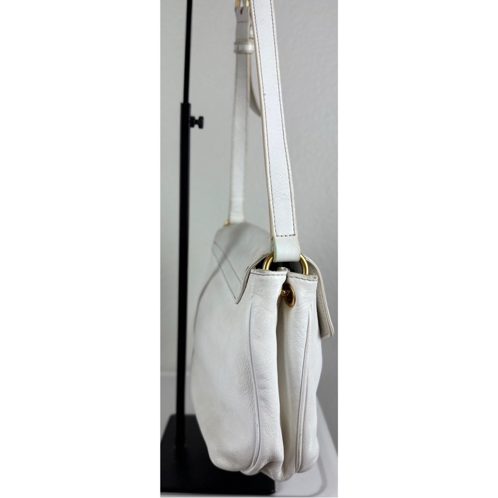 Marc by Marc Jacobs White Flap Crossbody Hobo - Picture 2 of 11